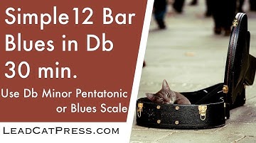 12 Bar Blues in Db for the Db minor pentatonic or Db Blues Scales