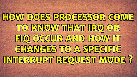 How does processor come to know that IRQ