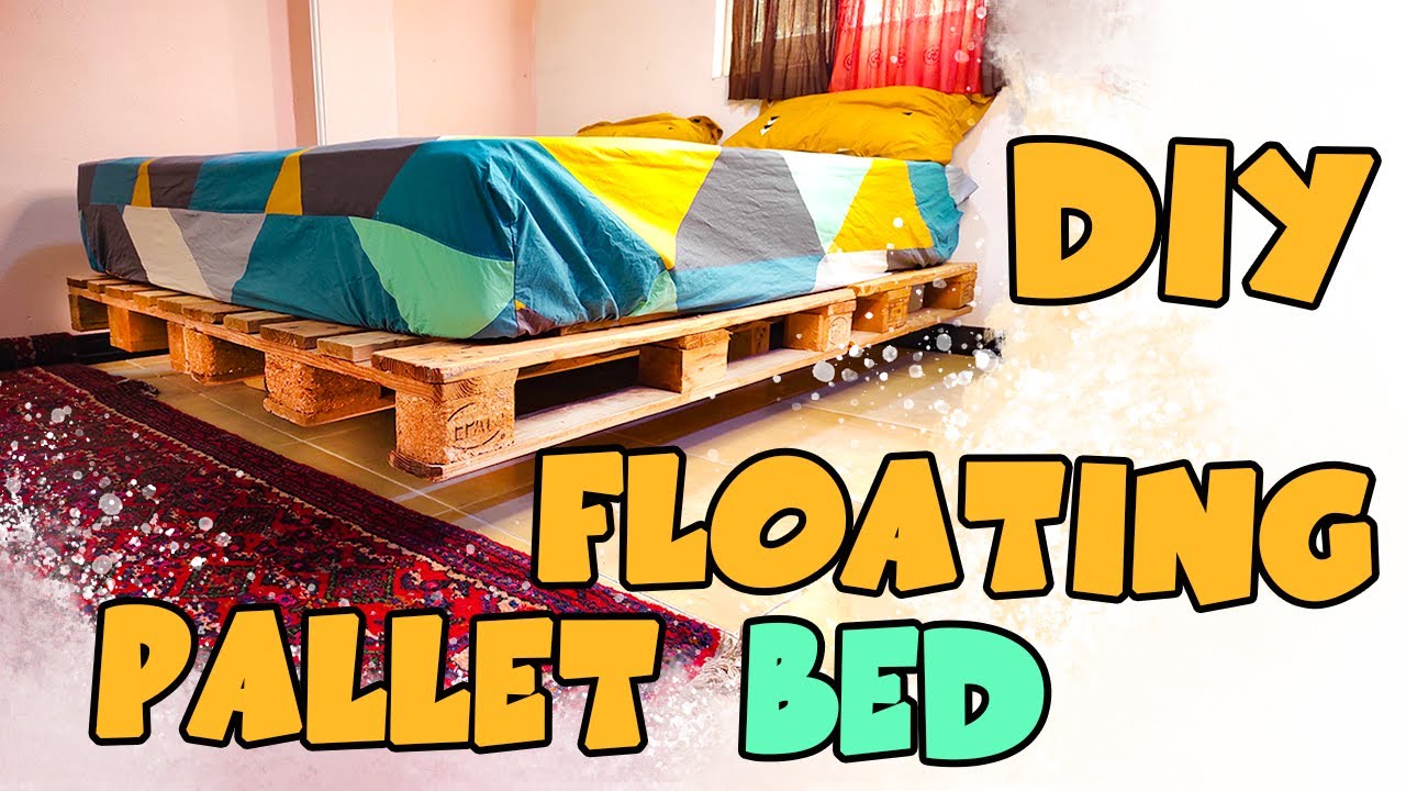 Bliksem Dynamiek Inwoner Floating Pallet Bed frame DIY | BUILD A QUEEN SIZE PALLET BED | PALLET BED  | FLOATING BED - YouTube