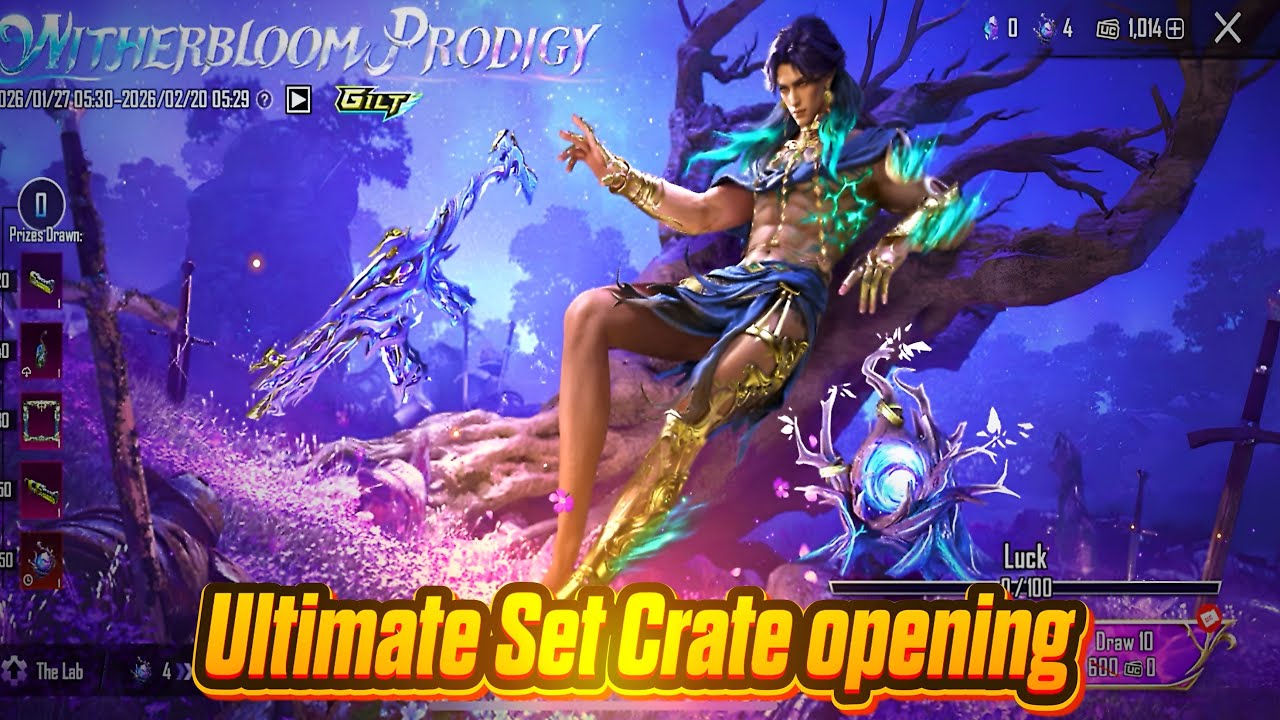 🔥BGMI NEW ULTIMATE SET CRATE OPENING l New Gilt spin l WitherBloom Prodigy set and Honey Badger