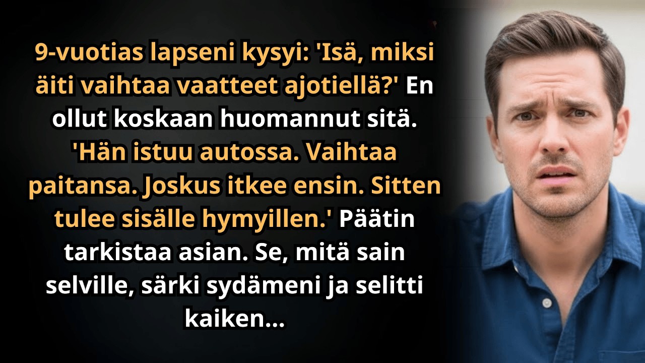 9-vuotias poikani kysyi, miksi äiti itkee pihatiellä. Totuus mursi minut.