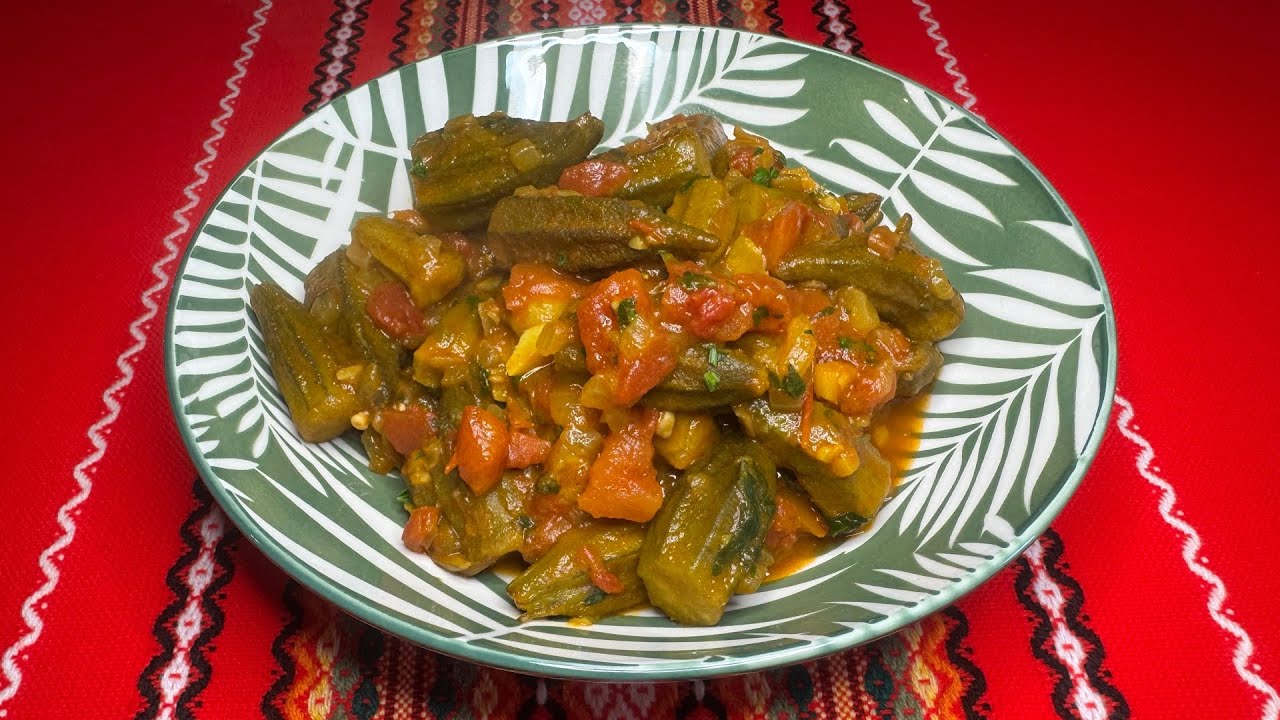 Окра или Бамия тушеная в томатном соусе. Best Okra Recipe. ПП ужин. Easy Lady Finger Recipe.