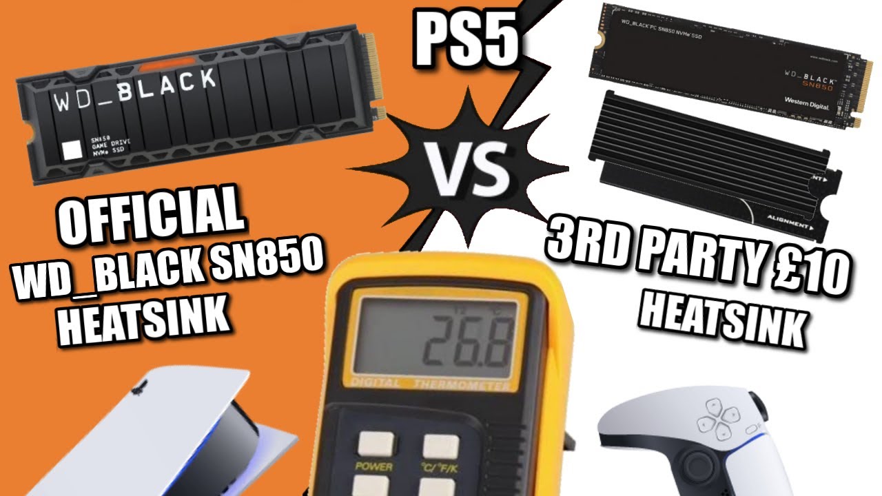 WD Black SN850 Heatsink vs $10 Heatsink - PS5 Temperature Tests