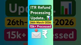 ITR Refund Processing Latest Update | Refund Not processed ? Refund Not  Received? #shorts