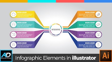 Infographic Elements Design template 005 | Adobe Illustrator 2021 Tutorial