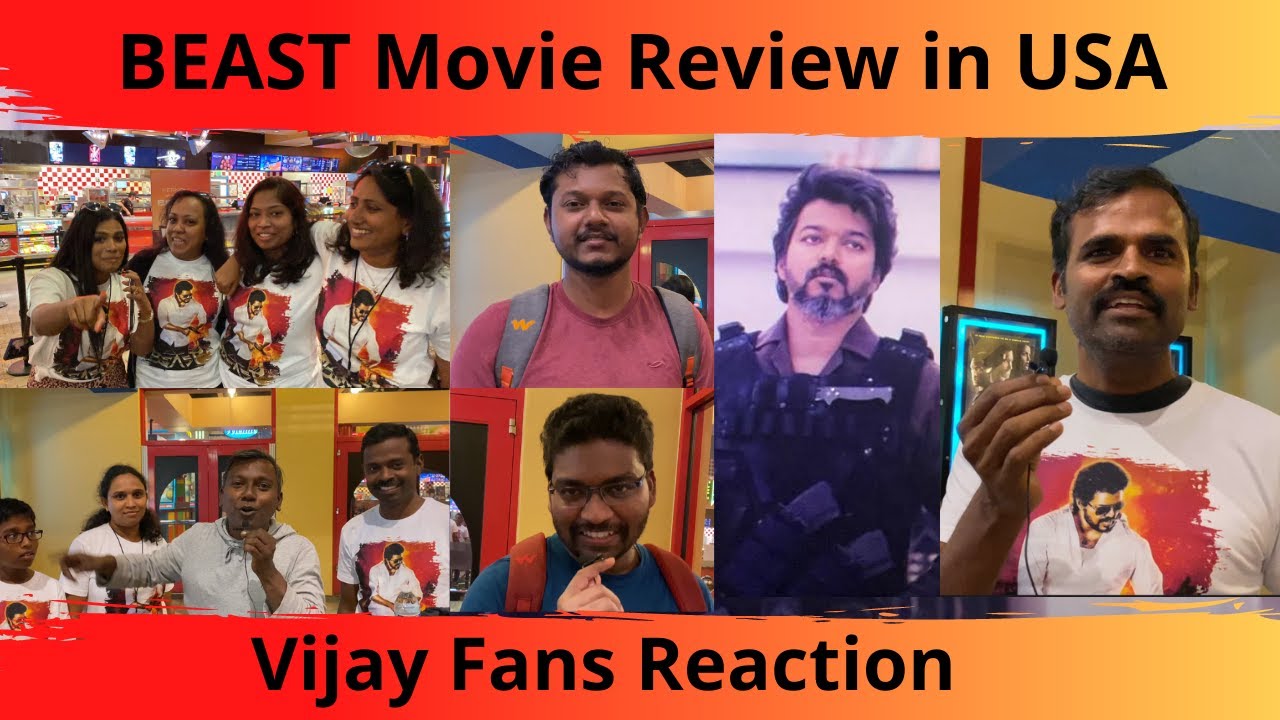 BEAST Tamil Movie in USA | FDFS Public Review | Vijay Fans Reaction