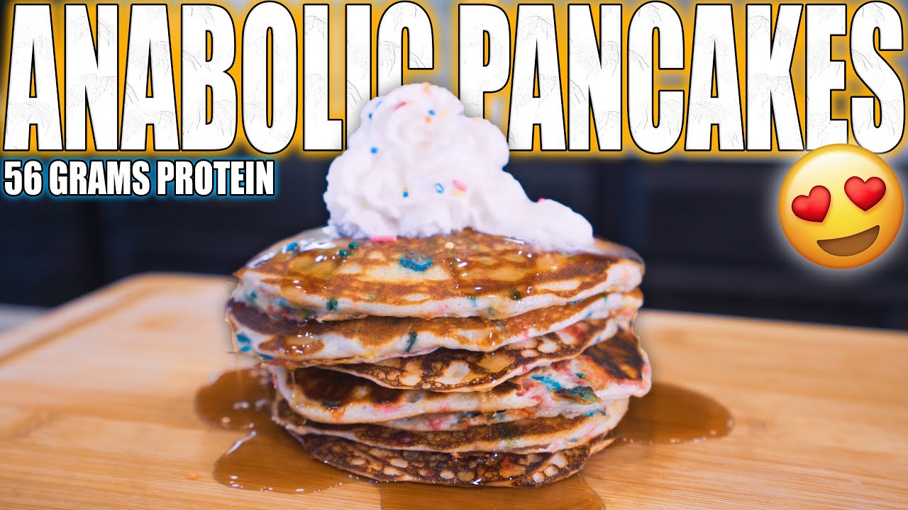 ANABOLIC FUNFETTI PANCAKES High Protein Bodybuilding Rainbow Pancake