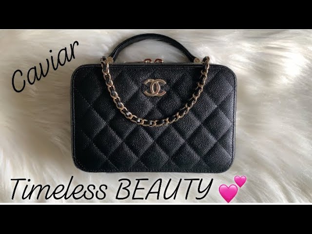 CHANEL 22P MINI VANITY WITH MIRROR IN ROSE CLAIRE CAVIAR [UNBOXING