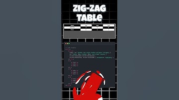 Zig-Zag Table | Web Tech | #shorts #viralshorts #coding