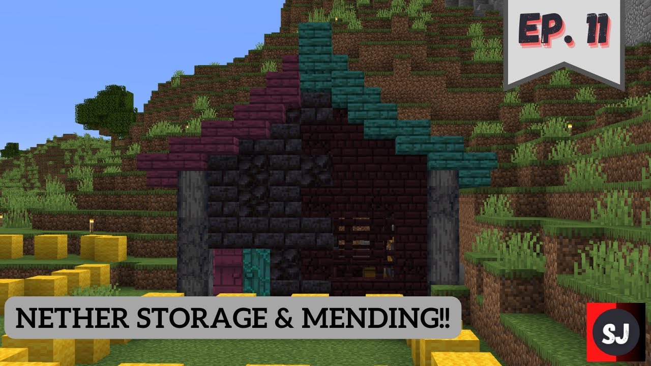 Minecraft Nether Storage Minecraft 1.18 Let's Play - Ep. 11 - Nether Storage & Mending - YouTube