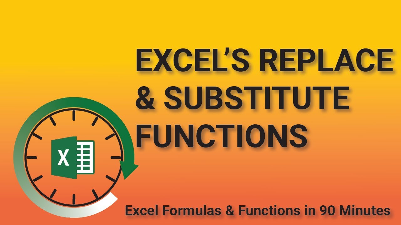 Using Excel's Replace and Substitute functions - YouTube