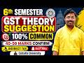 GST Theory Suggestion 🔥 100% Common Questions 🚨 40-50 Marks Confirm 📢 CU 6th Semester Indirect Tax