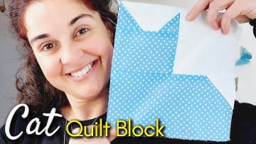 5 Minute Cat Quilt Block for Beginners (2 Patterns) | Easy DIY Cat Quilt Tutorial