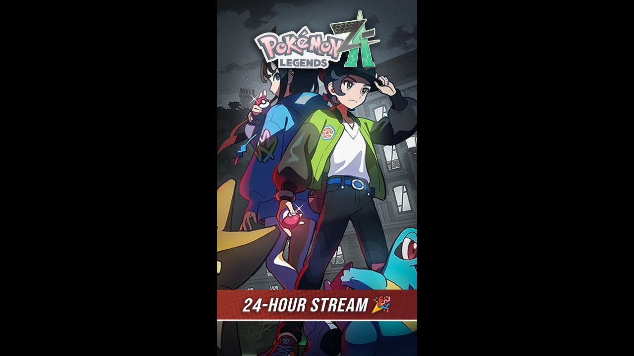 24 Hours of Pokémon Legends Z/A! 🎉 | 100 Subs Celebration Pt. 2 (vertical)