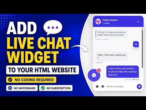 How to Add Live Chat Widget to Your HTML Website | No Coding Required