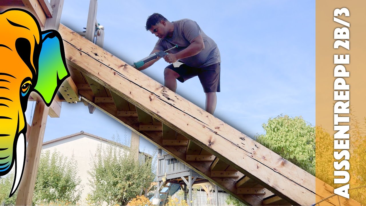 Treppe aus Altholz (2b/3) — Der AUFBAU