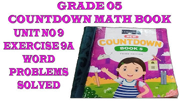 Class 5 Countdown Unit 9  Exercise 9a Word Problems Solved