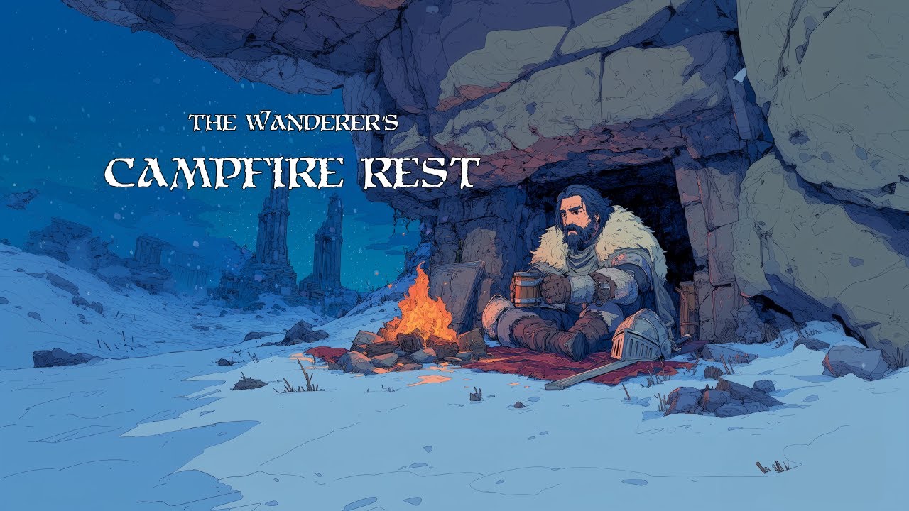 Fantasy Medieval Music For Focus & Calm | The Wanderer's Campfire Rest