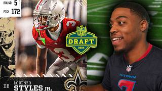 Lorenzo Styles Jr. Highlights Reaction | New Orleans Saints NFL Draft 2026