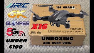 JJRC X16 HERON 6K CAMERA GPS DRONE UNBOXING + OVER VIEW