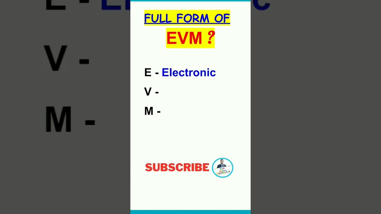 EVM Full form // What is full form of EVM // Learn English 