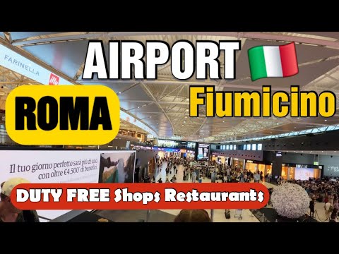 Rome, Italy | International Airport (FCO) | Airport Walkthrough 4K