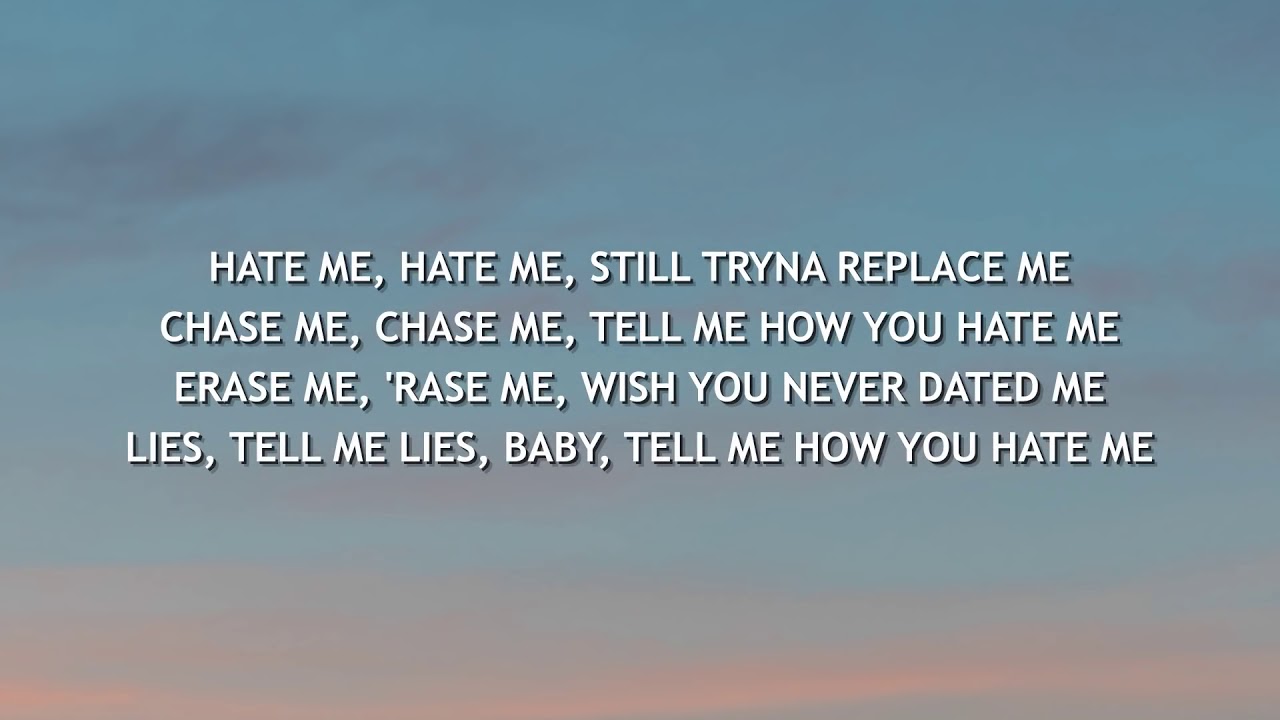 Hate me song youtube
