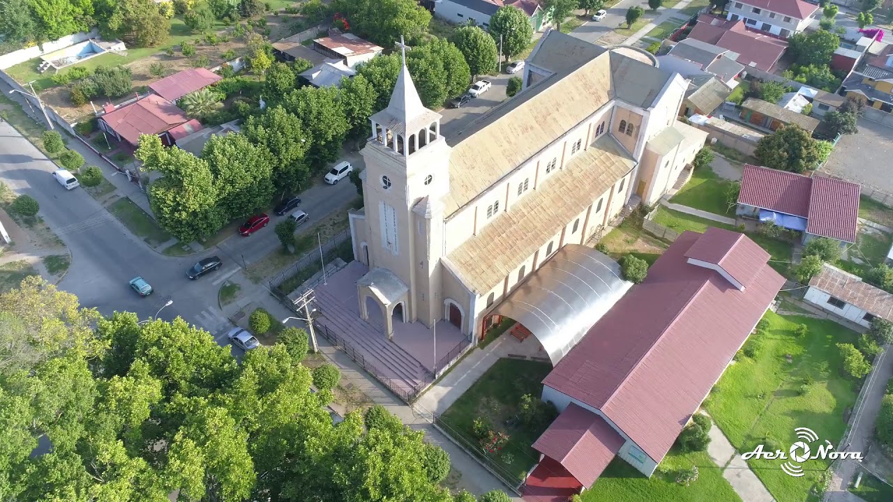 Parroquia Nuestra Señora de Lourdes, Limache, Chile, Drone 4K