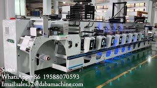 DABA 8 Color Horizontal Inline Flexographic Printing Machine With Die Cutting Ship To Morocco