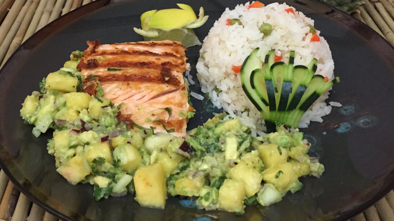 SALMON CON SALSA DE PIÑA, DELICIOSA RECETA!