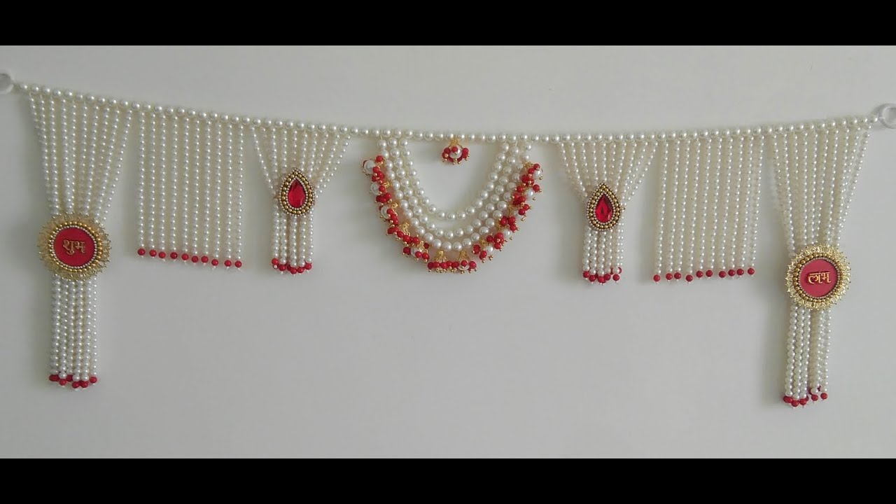 Easy Shubh Labh Toran, Shubh Labh Pearl Bandhanwar, How to make Moti Toran