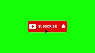 Animated subscribe button with sound effect Green screen overlay | Free download