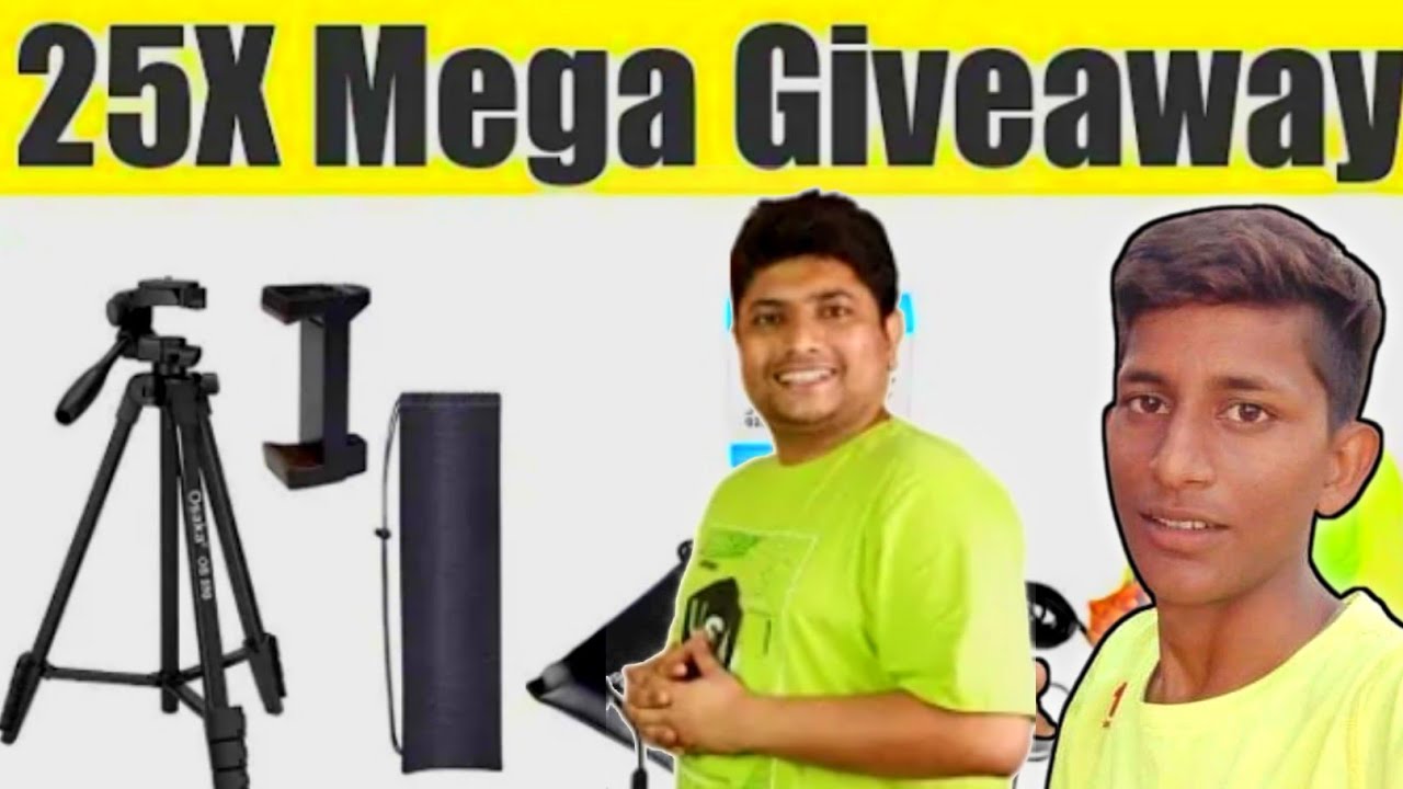 25X Mega Giveaway |  25 giveaway जी तो फ्री में - boya M1 mic, tripot etc.