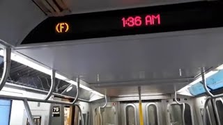 (Overnight full ride) R160B (F) train ride From Jamaica-179th Street to Coney Island-Stilwell Avenue