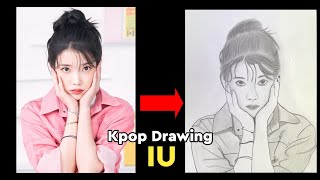 Drawing Iu Lee Ji-Eun Kpop Drawing With Pencil Realistic Fan Art Tutorial