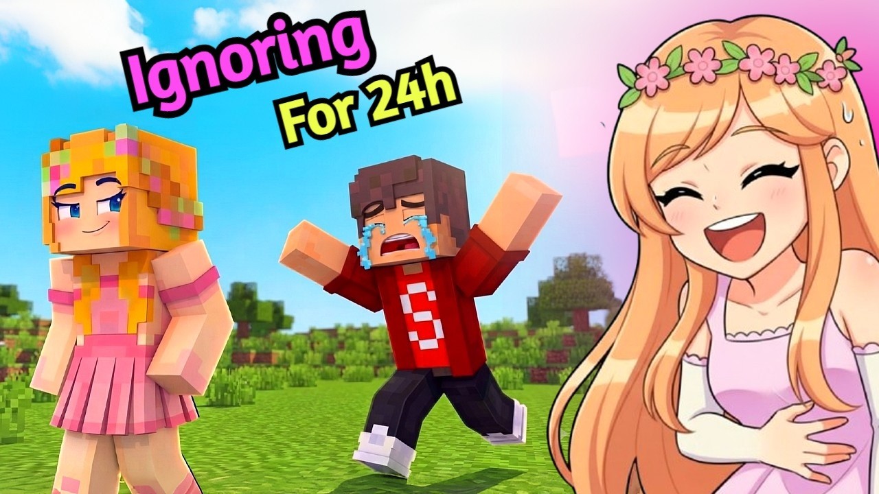 Ignoring My Besfriend For 24 HOURS in Minecraft!😱| Bidushi Plays