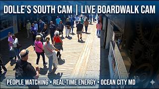 Ocean City MD Boardwalk Live Cam | People Watching, Shops & Dolle's South View