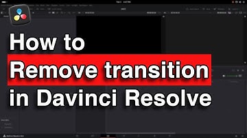 How to remove a transition in DaVinci Resolve