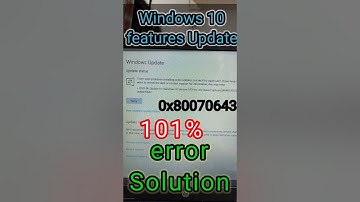 Fix windows update Error 0x80070643 on Windows 10 #shorts #windows10