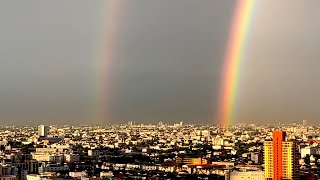 Double Rainbow Forms Over Bangkok
