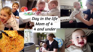 6 month old twins  mom of 4 // day in the life with twins