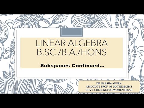 B.Sc.III/B.A.III Linear Algebra
