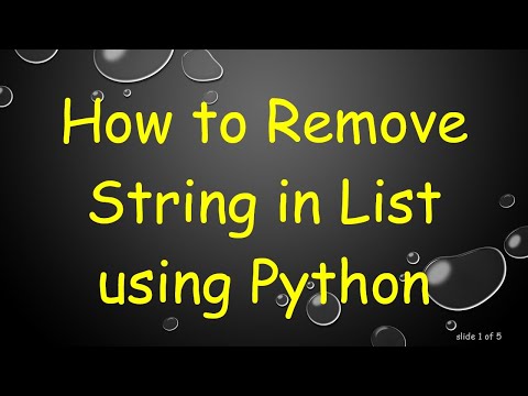 How to Remove String in List using Python
