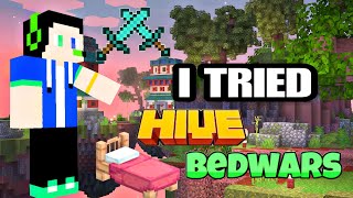 I Tried To Play Hive Bedwar In Minecraft II Window Edition