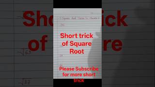 Short trick of Square Root #trending #youtubeshorts #ytshorts #youtube #maths