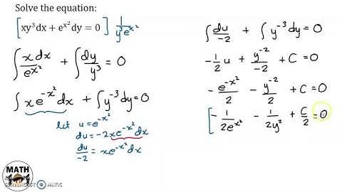 Differential Equations | Variable Separable (General Solution)