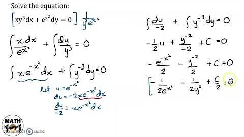 Differential Equations | Variable Separable (General Solution)