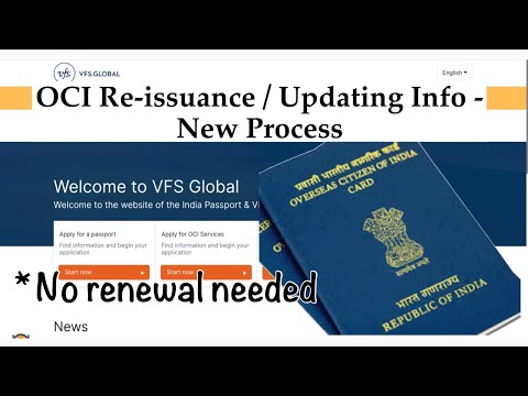 OCI Renewal New Process | Updating Passport Information | Latest August 2021| USA