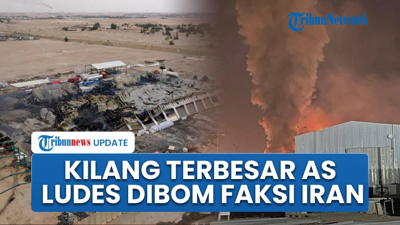 Penampakan Gudang Minyak Terbesar di Dunia Milik AS Habis Digempur Rudal Faksi Iran, Rata Tanah