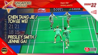 Watch Chen Tang Jie / Toh Ee Wei vs Presley Smith / Jennie Gai | Singapore Open 2025 | R32 XD Highlights